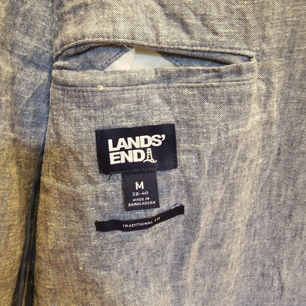 NWOT Lands' End Men's Linen Blazer - Picture 6 of 6